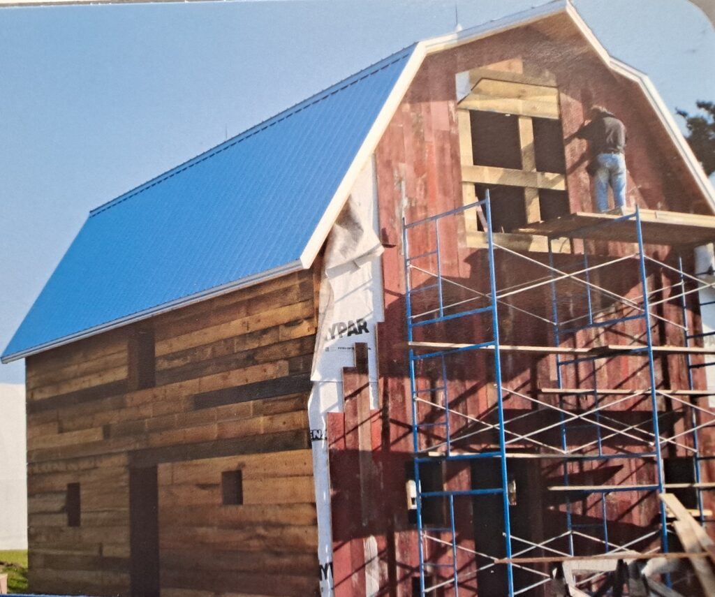 Old Barn Board Siding Goes Up