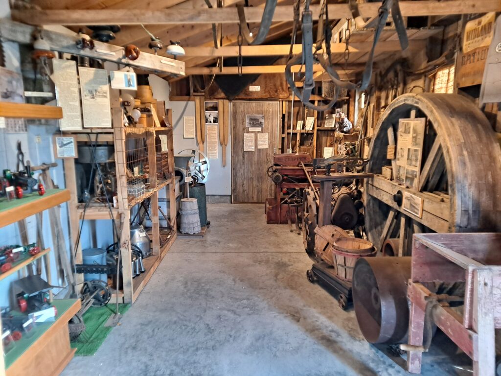Interior of the Farm Shed from the West Looking East