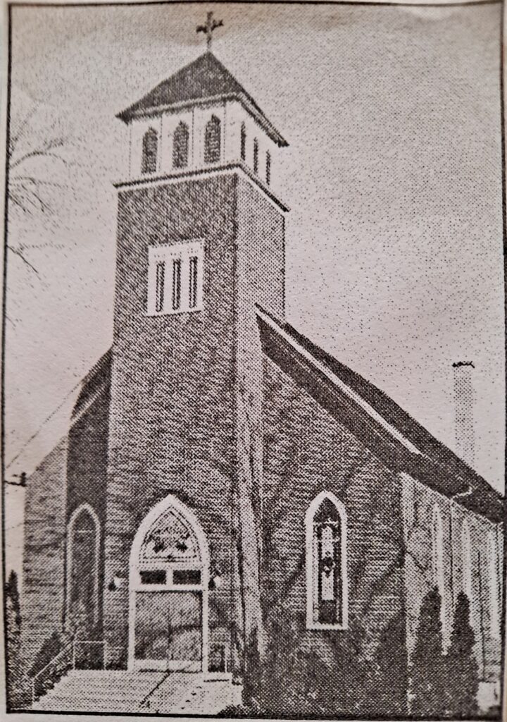 Original St. Joachim's Church and Steeple circa 1912